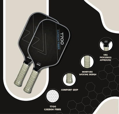 T700 Raw Carbon Fiber Pickleball Paddle