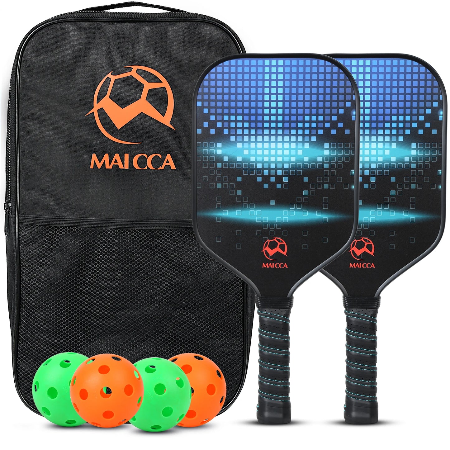 Pickleball Paddles USAPA Approved Set Rackets Honeycomb Core 4 Balls Portable Racquet Cover Carrying Bag Gift Kit Indoor Outdoor